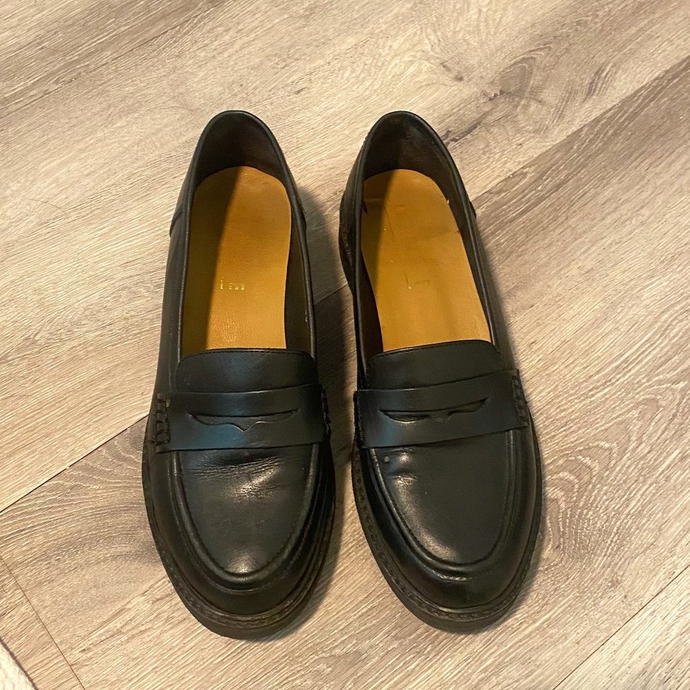 Office black loafers